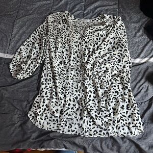 1X Leopard Blouse